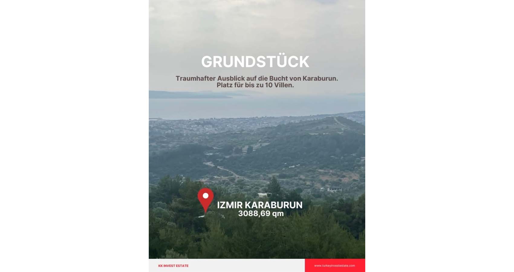 3088 m2 Blick auf die Natur Izmir/Karaburun / DIREKT VOM STAAT