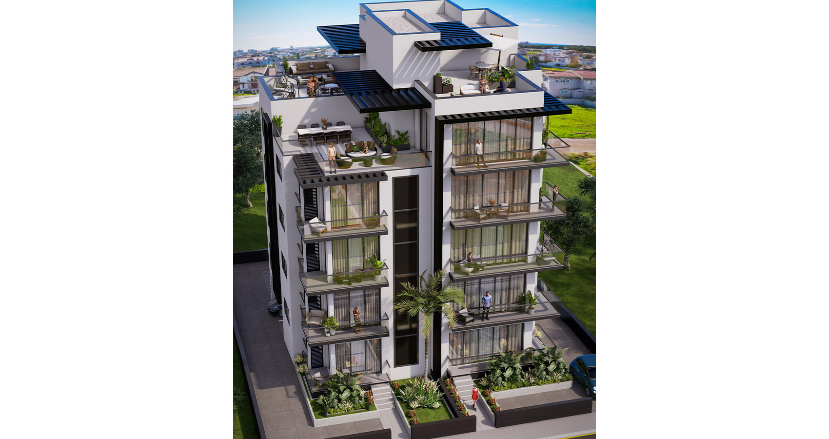 S.C Projekt Stilvolle und moderne 4-Zimmer-Wohnung in Meeresnähe Zypern/Yenibogazici