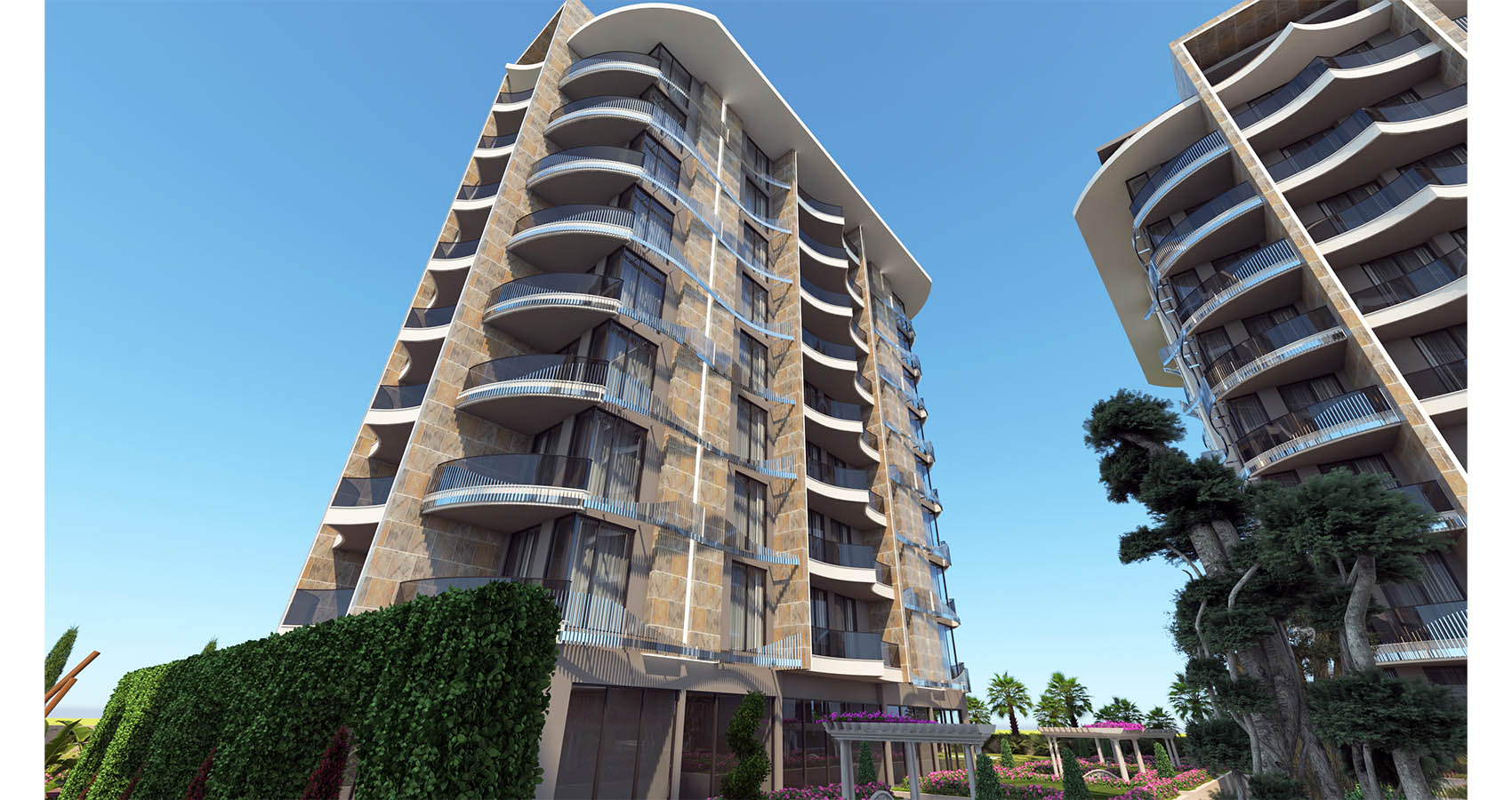 E. Project 100 meters to the sea luxury apartment Antalya/Alanya