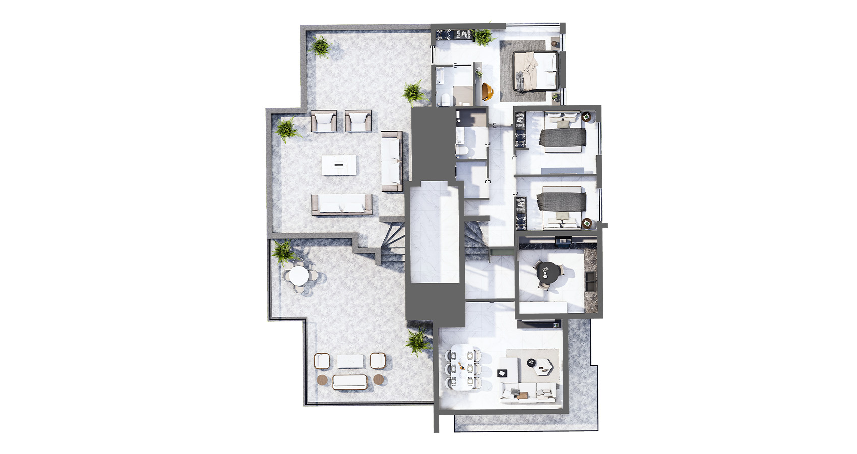 S.C Project Stylish and modern 4 room apartment near the sea Cyprus/Yenibogazici