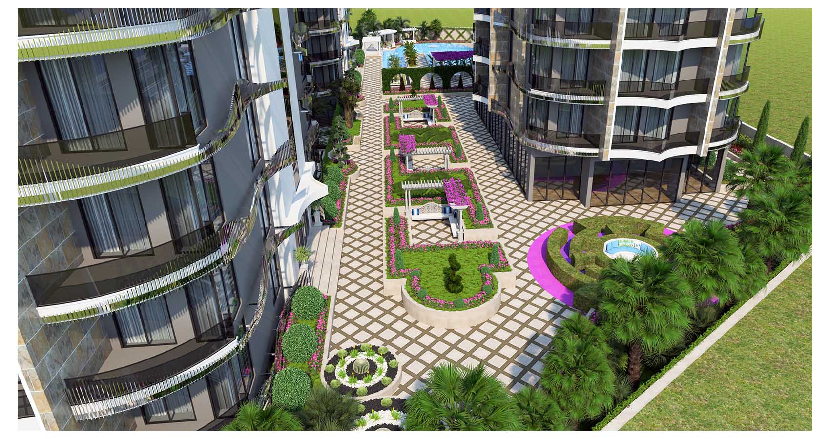 E. Project 100 meters to the sea luxury apartment Antalya/Alanya